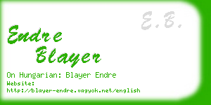 endre blayer business card
